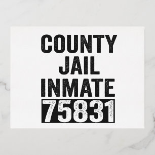 Lustiger Halloween-Sträfling 75831 Gefängnis Folie Einladungspostkarte