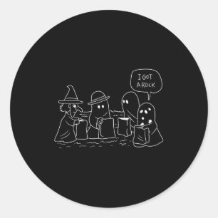 Lustiger Halloween-Streich oder Saures Klic-Geiste Runder Aufkleber