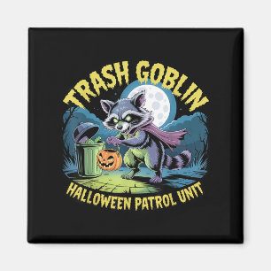 Lustiger Halloween-Streuner-Waschbär-Streife Magnet