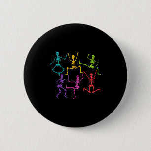 lustiger Halloween, tanzendes Skelett Button