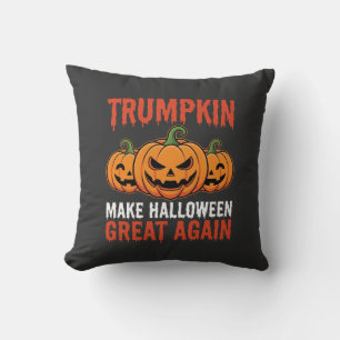 Lustiger Halloween Trumpkin-Kürbis-Parodie Kissen