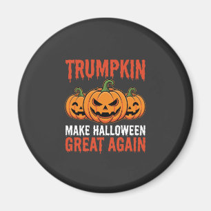 Lustiger Halloween Trumpkin-Kürbis-Parodie Magnet