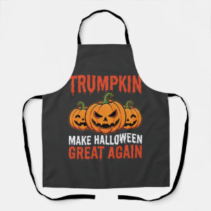 Lustiger Halloween Trumpkin-Kürbis-Parodie Schürze