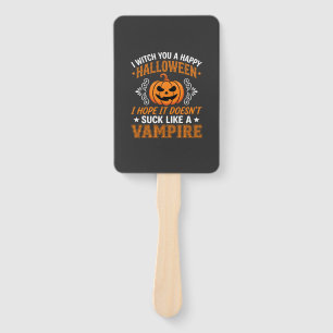 Lustiger Halloween Vampir Kürbis Fächer