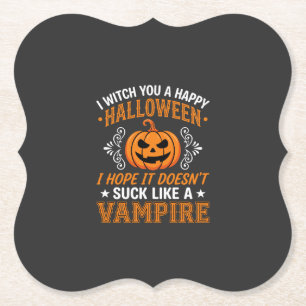Lustiger Halloween Vampir Kürbis Untersetzer