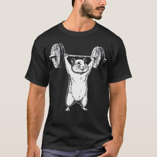 Lustiger Hamster-Gewichtheber-Fitnessstudio-Tier T-Shirt