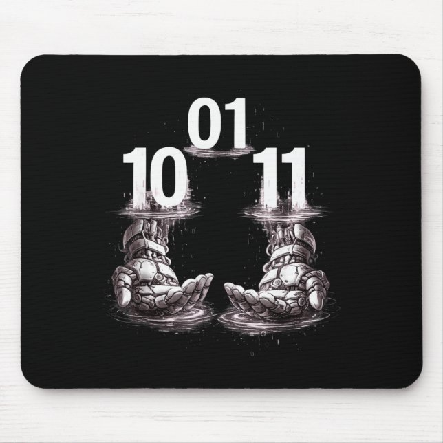 Lustiger Hände Roboter 01 10 11 Robo  Mousepad (Vorne)