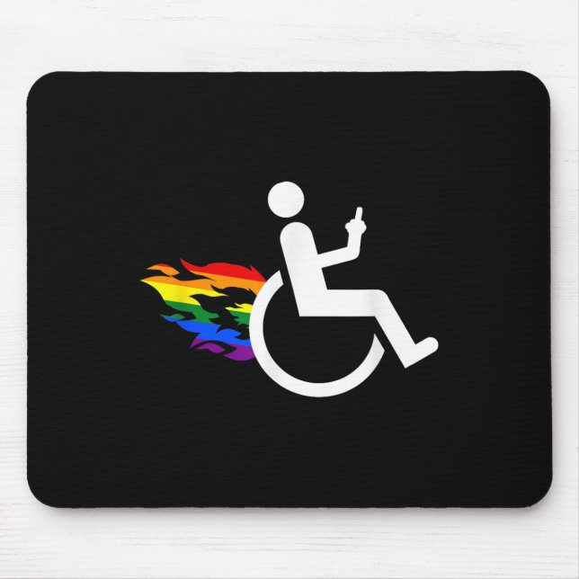 Lustiger Handicap Behinderter Lesbischer Amputiert Mousepad (Vorne)