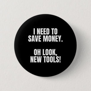 Lustiger Handyman-Vater Humor Oh, sieh mal, neue W Button