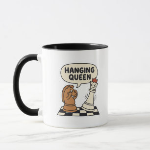 Lustiger Hängender Damen-Schachfehler-Kaffeebecher Tasse