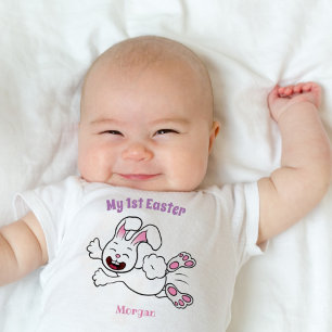 Lustiger Hase 1. Ostern Baby Strampler