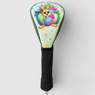 Lustiger Hase beißt in ein Osterei Golf Headcover