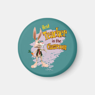 Lustiger Hase Bester Lehrer im Klassenzimmer Magnet