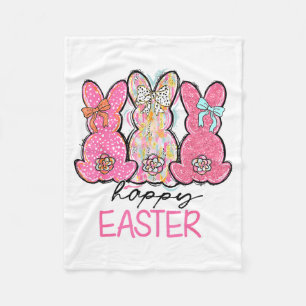 Lustiger Hase Coquette Schleife Kaninchenliebhaber Fleecedecke