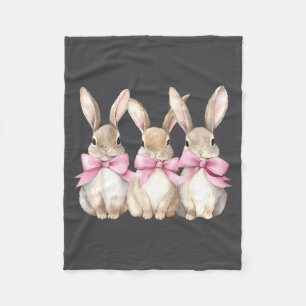 Lustiger Hase Coquette Schleife Kaninchenliebhaber Fleecedecke