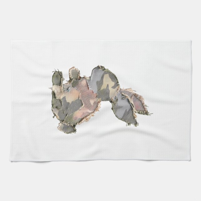 Lustiger Hase Häkel Patchwork Tarnhase Fröhliche O Geschirrtuch (Horizontal)