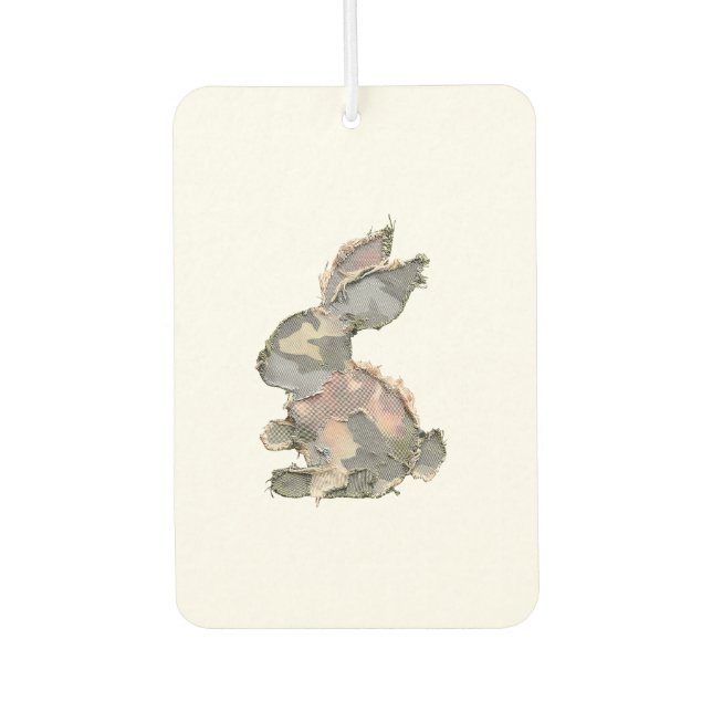 Lustiger Hase Häkeln Patchwork-Tarnung Kaninchen F Autolufterfrischer (Vorderseite)