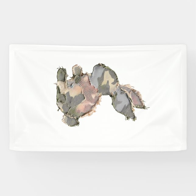 Lustiger Hase Häkeln Patchwork-Tarnung Kaninchen F Banner (Horizontal)