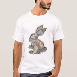 Lustiger Hase Häkeln Patchwork-Tarnung Kaninchen F T-Shirt