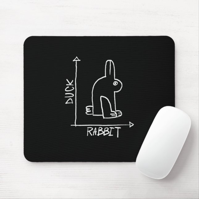 Lustiger Hase oder Ente, Wildtier-Diptychon Mousepad (Mit Mouse)