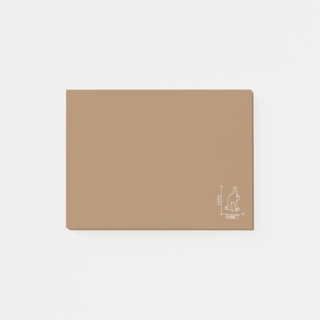 Lustiger Hase oder Ente, Wildtier-Diptychon Post-it Klebezettel (Vorderseite)