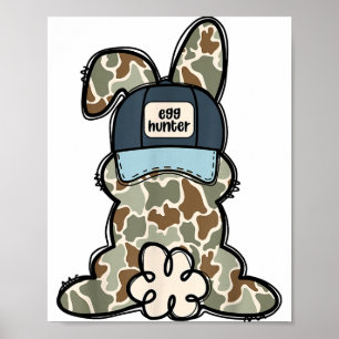 Lustiger Hase Ostereier-Jäger Kaninchenliebhaber F Poster