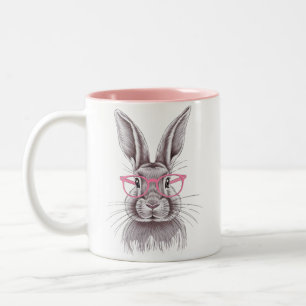 Lustiger Hase Süße Familien Geschenke Ostern  Zweifarbige Tasse