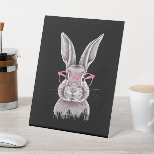 Lustiger Hase Süße Familienschenke Ostern Sockelschild