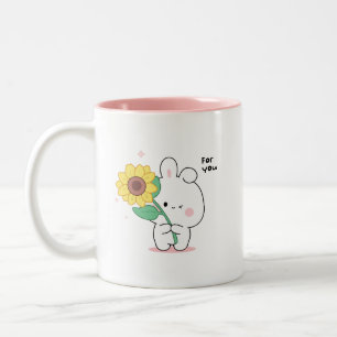 lustiger Hase Zweifarbige Tasse