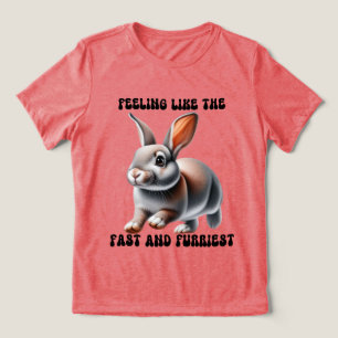Lustiger Hasenkaninchen Tri-Blend Shirt