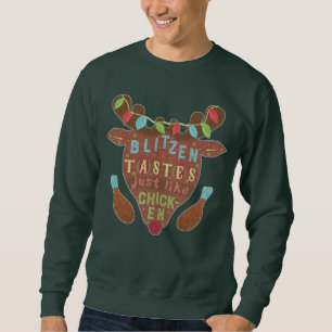 Lustiger hässlicher Weihnachtsstrickjacke Blitzen Sweatshirt