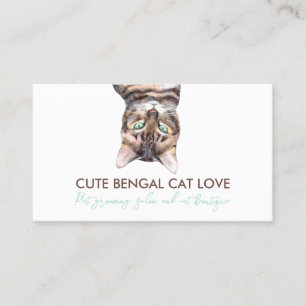 Lustiger Haustiersitter Bengal-Katze Visitenkarte