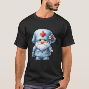 Lustiger Hebammen-Gnom in Vintage-Krankenschwester T-Shirt