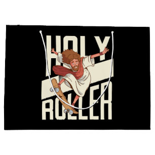 Lustiger Heiliger Roller Skateboarding Jesus Große Geschenktüte
