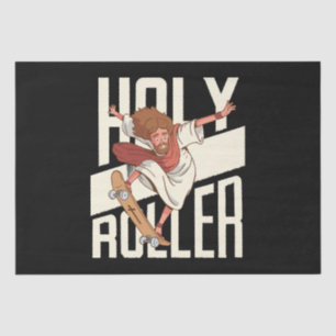 Lustiger Heiliger Roller Skateboarding Jesus Seidenpapier