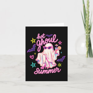 Lustiger heißer Ghoul Sommer Halloween Süßer Geist Karte
