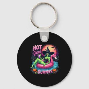 Lustiger heißer Ghoul-Sommer-Summerween-Vibes-Skel Schlüsselanhänger