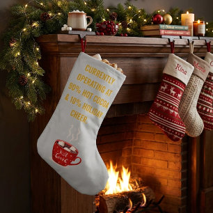 Lustiger heißer Kakao & Festtagsstimmung Festliche Kleiner Weihnachtsstrumpf