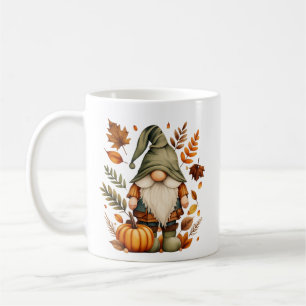Lustiger Herbst-Saison-Zwergen-Monogramm Kaffeetasse