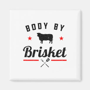 Lustiger Herren-BBQ-Körper durch Brisket-Grillen o Magnet