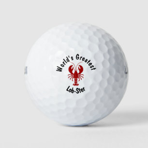 Lustiger Herren Nautilus Roter Hummer Golfball