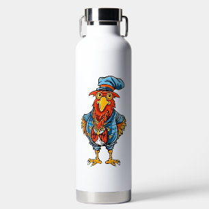Lustiger herrischer Cartoon-Hahn Trinkflasche