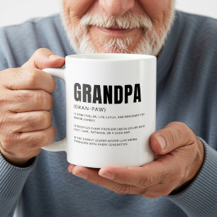 Lustiger herzlicher Opa-Definition Kaffeetasse