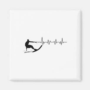 Lustiger Herzschlag Wasserskigeschenk Cooler Wasse Magnet