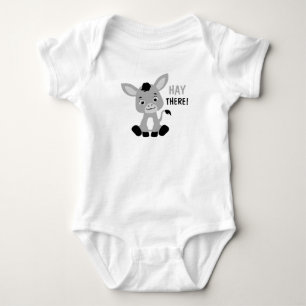 Lustiger Heuhaufen dort Esel Baby Strampler