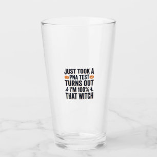 Lustiger Hexen-Test Halloween-Zitat Vektor-Design_ Glas