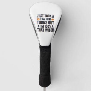 Lustiger Hexen-Test Halloween-Zitat Vektor-Design_ Golf Headcover