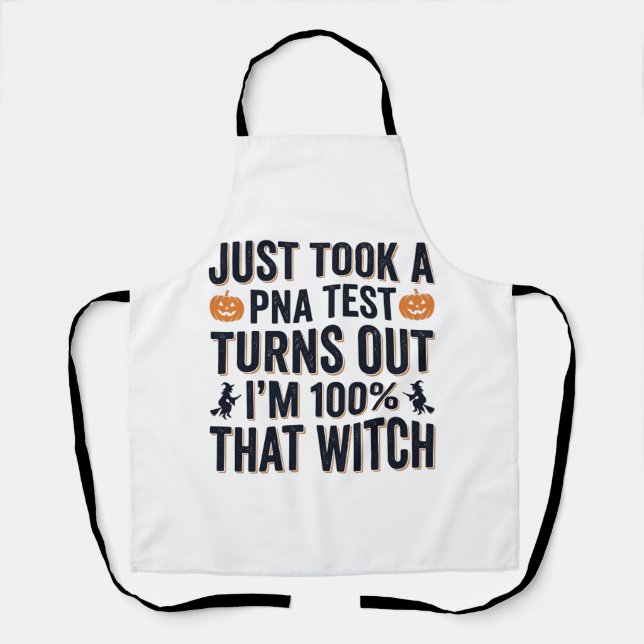 Lustiger Hexen-Test Halloween-Zitat Vektor-Design_ Schürze (Vorderseite)