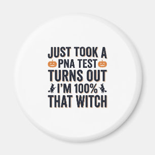 Lustiger Hexen-Test Halloween-Zitat-Vektordesign_1 Magnet