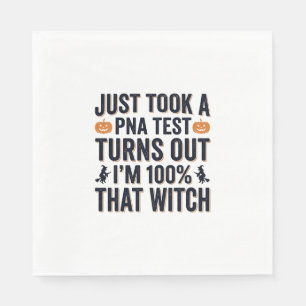Lustiger Hexen-Test Halloween-Zitat-Vektordesign_1 Serviette